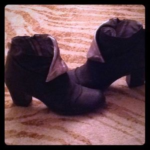 Unique leather booties